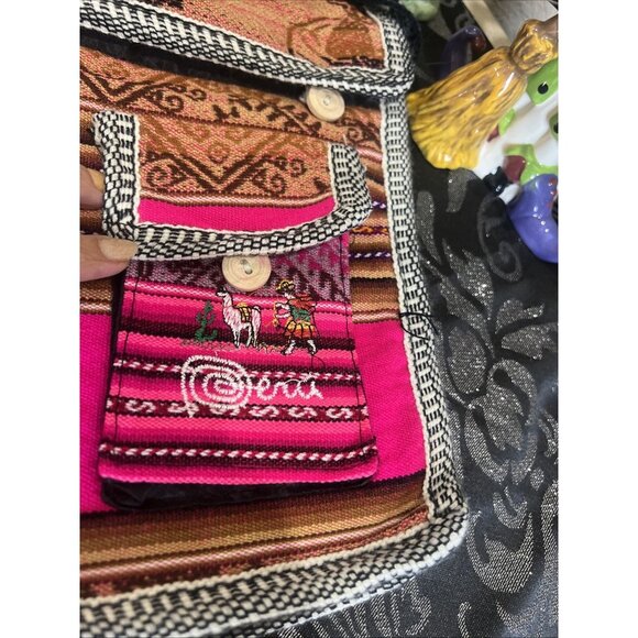 Bohemian Hippie Handcrafted Artisan Crossbody Bag Ethnic Tribal Multicolored - Picture 5 of 9